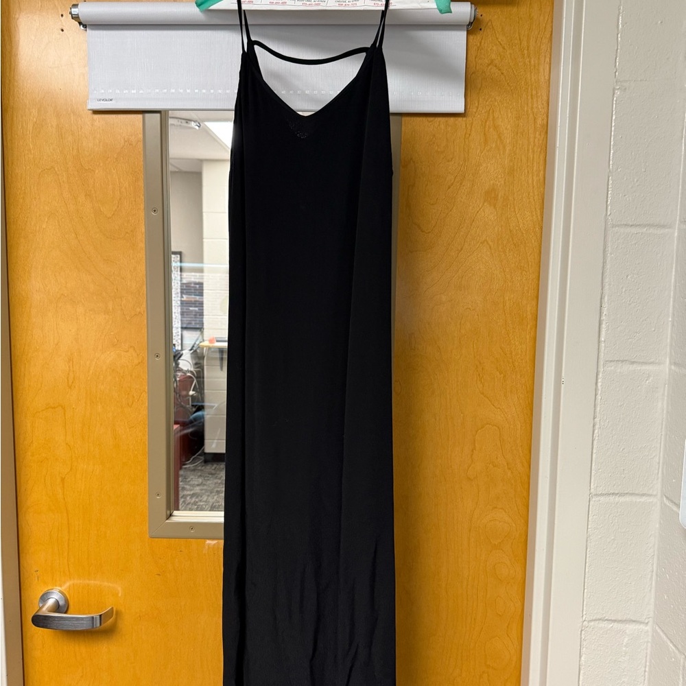 Monteau Black Spaghetti Strap Maxi Dress